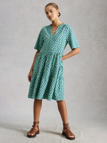 White Stuff Sophia Dress, Green/Multi, Green/Multi