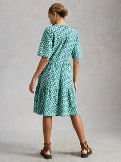White Stuff Sophia Dress, Green/Multi - view 2, Green/Multi