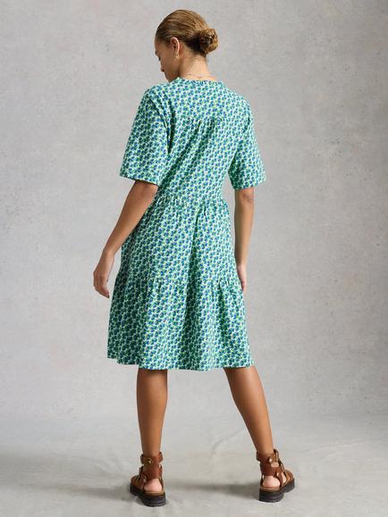 White Stuff Sophia Dress, Green/Multi - view 2, Green/Multi