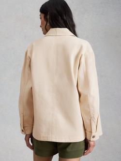 White Stuff  Molly Cotton Shacket - view 2, White Natural