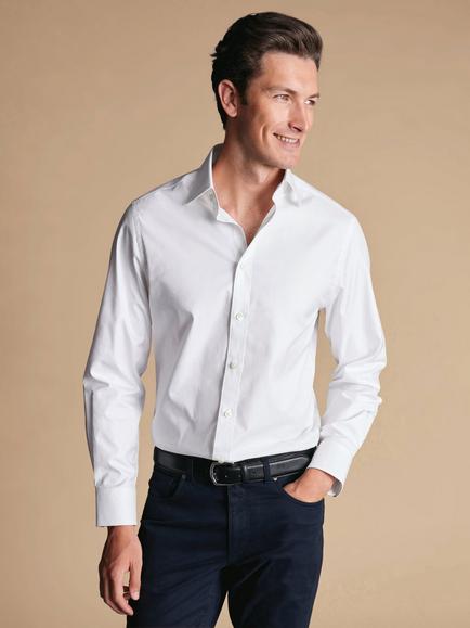 Charles Tyrwhitt Luxury Cotton Twill Extra Slim Fit Shirt, White