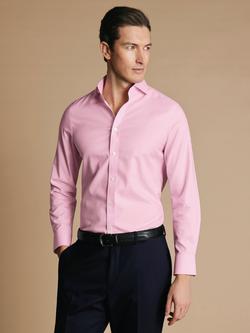 Charles Tyrwhitt Non-Iron Cotton Super Slim Fit Shirt, Pink