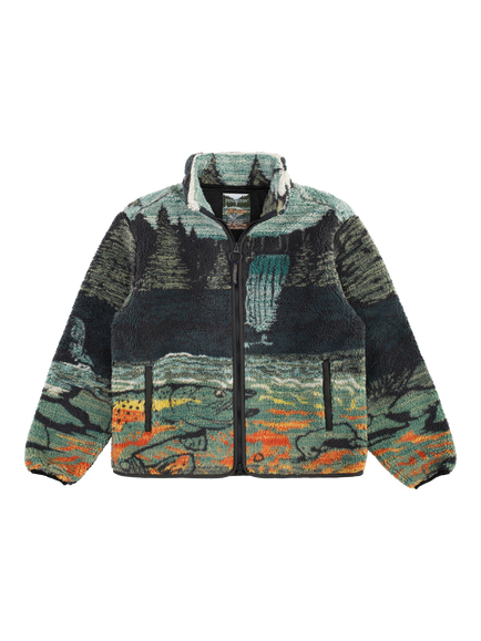 Pendleton Salmon Falls Jacquard Sherpa Fleece Jacket, Four Corners, Salmon Falls Scenic