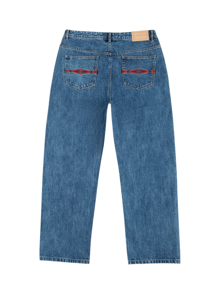 Pendleton Needlework Selvedge Mid Rise Slim Fit Jeans, Wash - view 2, Wash