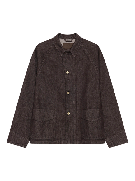 NN.07 Aiko Heavy Denim Blazer, Dark Brown Mel, Dark Brown Mel