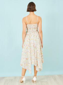 Yumi Handkerchief Dress, White - view 2, White