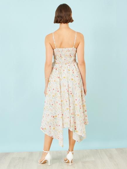 Yumi Handkerchief Dress, White - view 2, White