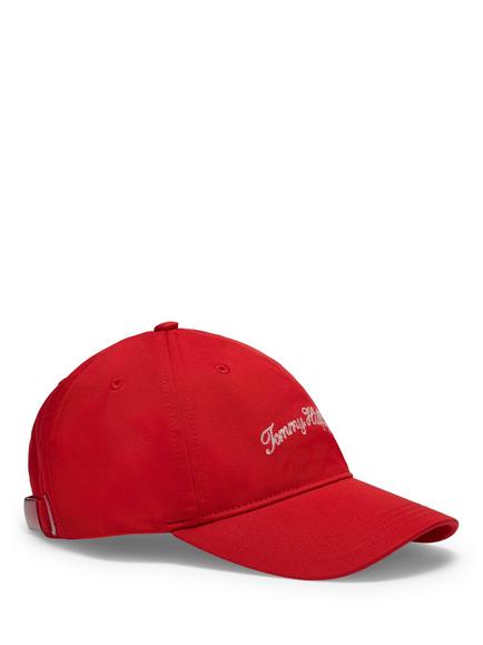 Tommy Hilfiger Kids' Five Panel Baseball Cap, Red Ruby, Red Ruby