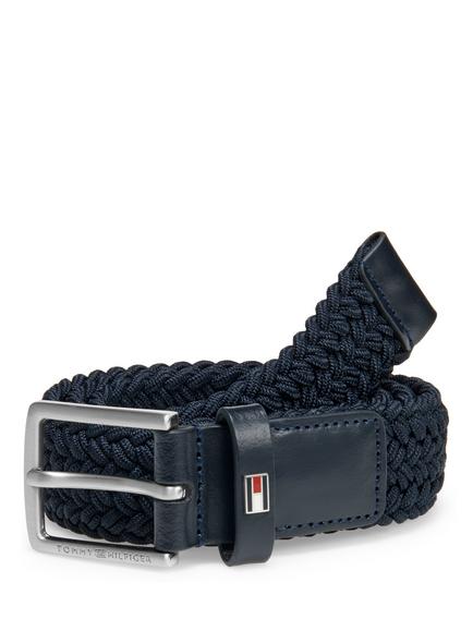 Tommy Hilfiger Kids' Elasticated Webbed Belt, Blue Midnight, Blue Midnight
