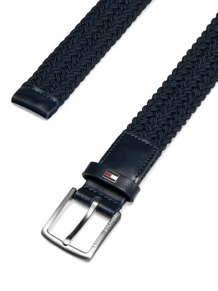 Tommy Hilfiger Kids' Elasticated Webbed Belt, Blue Midnight - view 2, Blue Midnight