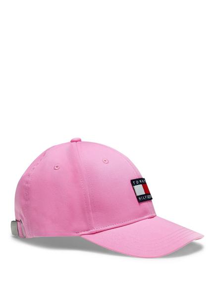 Tommy Hilfiger Kids' Flog Logo Baseball Cap, Pink Mid, Pink Mid