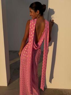 Never Fully Dressed Sophie Spot Maxi Dress, Multi - view 2, Multi