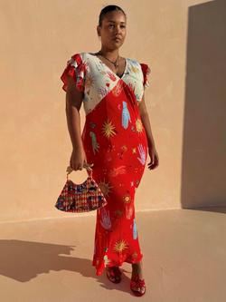 Never Fully Dressed Celestial Maxi Dress, Multi - view 2, Multi