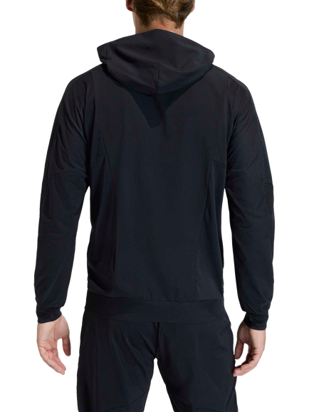 adidas D4T Workout Zip Front Hoodie, Black - view 2, Black