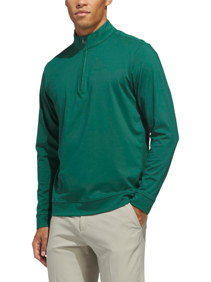 adidas Men's Ultra Classic Quarter Zip Top, Green, Green