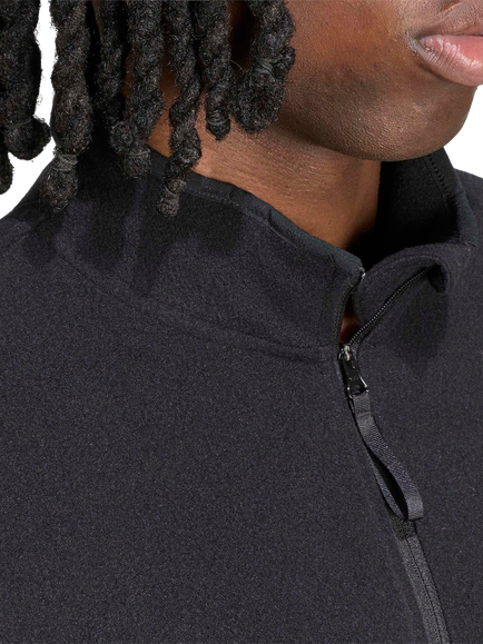 adidas adi365 Running Essentials Men's Winterised Half-Zip Fleece, Black - view 2, Black