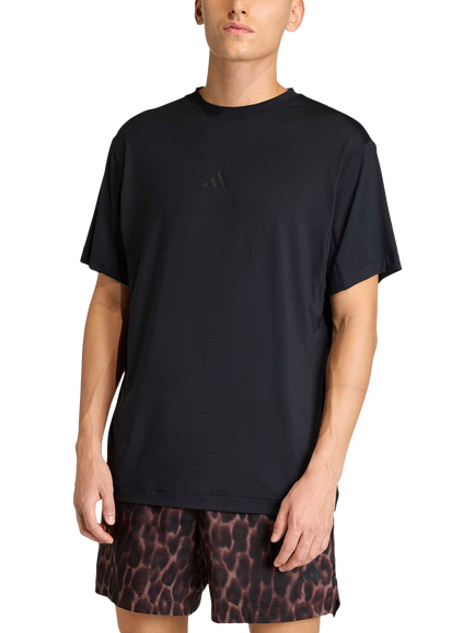 adidas Puremotion Men's Crew Neck T-Shirt, Black, Black