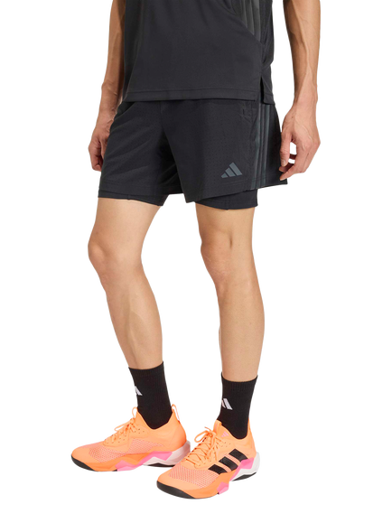 adidas Tech Essentials Workout 2-in-1 Shorts, Black, Black