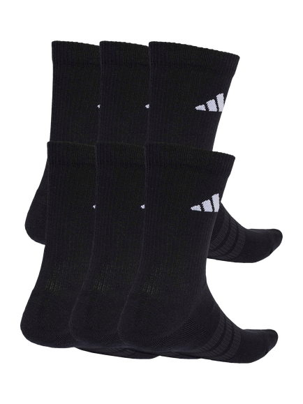 adidas Essential Crew Socks, Pack of 6, Black - view 2, Black
