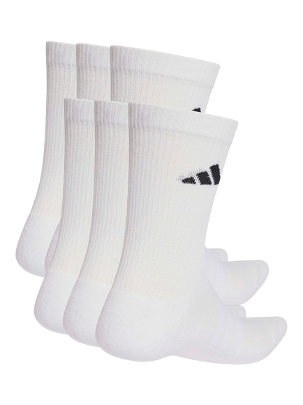 adidas Essential Crew Socks, Pack of 6, White - view 2, White