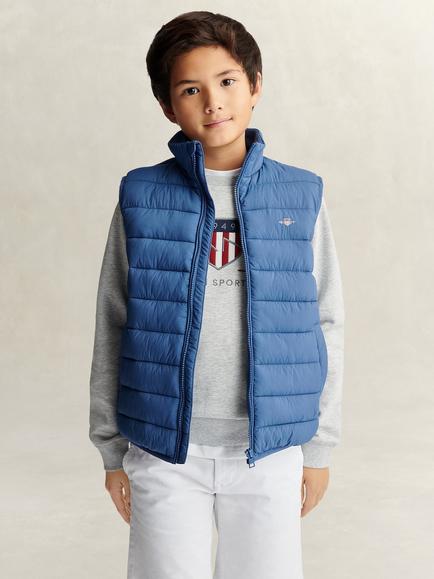 GANT Kids' Quilted Sleeveless Vest, Vintage Blue