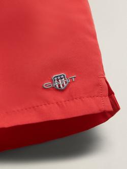 GANT Kids' Shield Drawstring Swim Shorts - view 2, Rose Red
