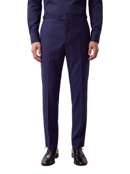 Richard James London Wool Mohair Blend Trousers, Midnight, Midnight