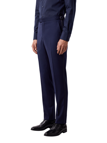 Richard James London Wool Mohair Blend Trousers, Midnight - view 2, Midnight