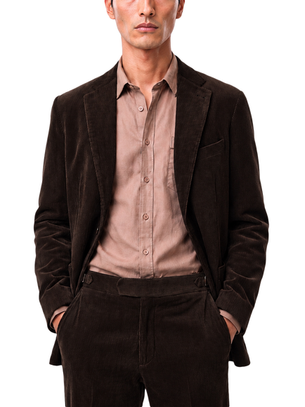 Richard James London Single Breasted Corduroy Blazer, Brown, Brown