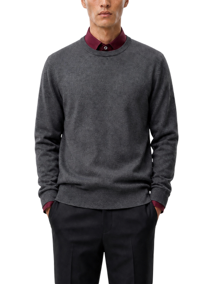 Richard James London Crew Neck Merino Wool Jumper, Grey