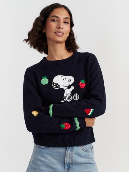 Chinti & Parker Snoopy Fruit Jumper, Navy