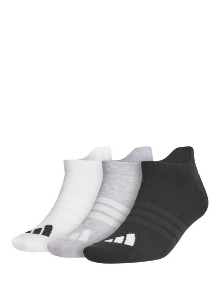 adidas Performance Ankle Socks, Pack of 3, Gry/Wht/Blk, Gry/Wht/Blk