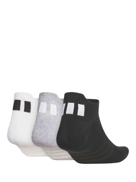 adidas Performance Ankle Socks, Pack of 3, Gry/Wht/Blk - view 2, Gry/Wht/Blk