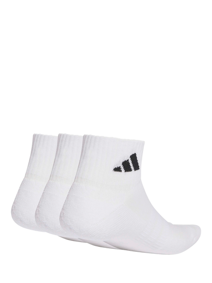 adidas Cushioned Ankle Socks, Pack of 3, White/Black - view 2, White/Black
