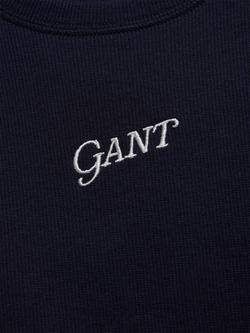 GANT Kids' Logo Rib Vest - view 2, Evening Blue