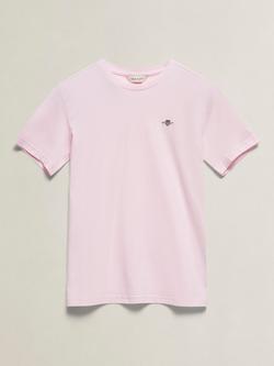 GANT Kids' Shield Short Sleeve T-Shirt, Light Pink