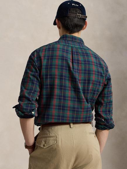 Polo Ralph Lauren Double Face Oxford Shirt, 7334 Navy Green Mult - view 2, 7334 Navy Green Mult