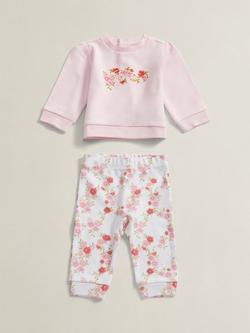 GANT Kids' Puff Sleeve Sweatshirt and Leggings Set, Light Pink/Multi, Light Pink/Multi
