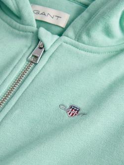 GANT Kids' Shield Full Zip Hoodie and Joggers Set, Washed Turquoise - view 2, Washed Turquoise