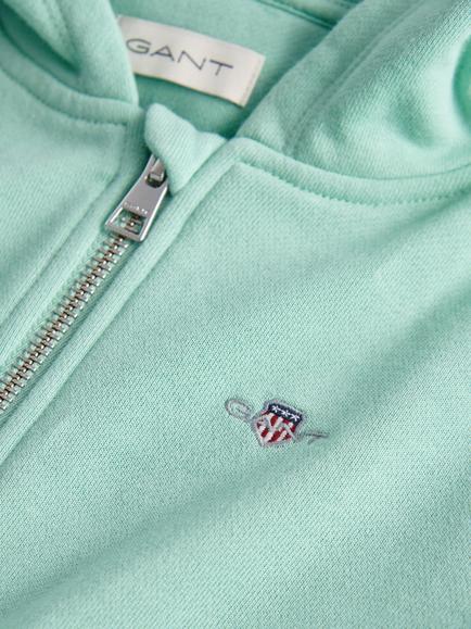 GANT Kids' Shield Full Zip Hoodie and Joggers Set, Washed Turquoise - view 2, Washed Turquoise