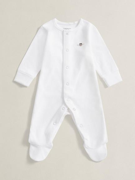 GANT Baby Long Sleeve Romper, White, White