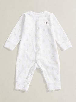 GANT Baby Long Sleeve Monogram Sleepsuit, White, White