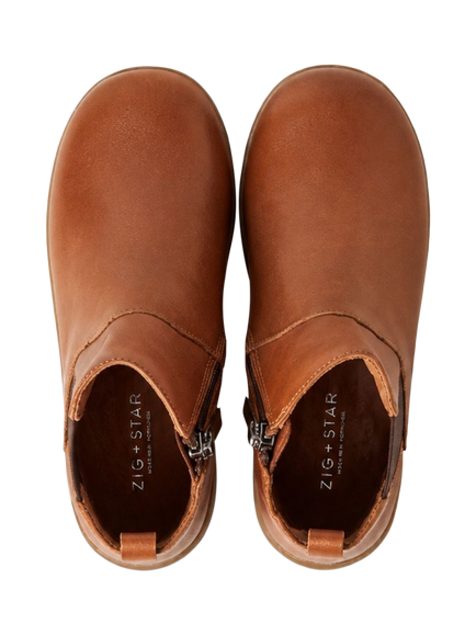 Zig+Star Kids' Rockit Ankle Boots, Tan - view 2, Tan
