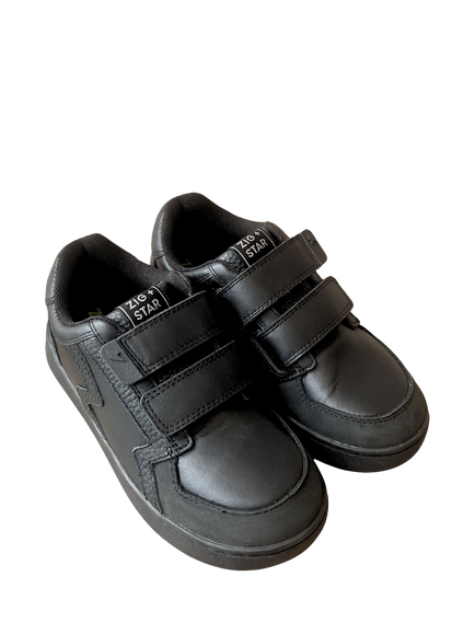 Zig+Star Kids' Bolt Leather Trainers, Black Mix - view 2, Black Mix