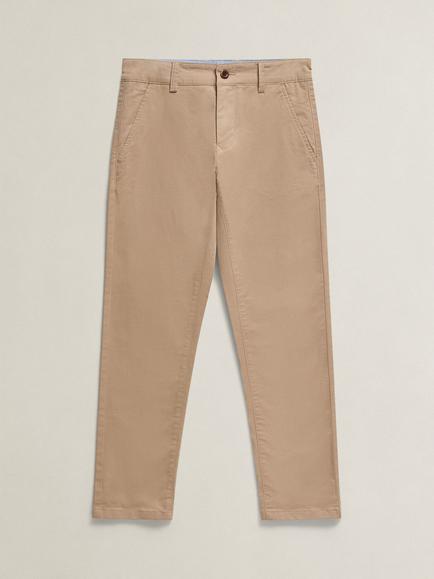 GANT Kids' Cotton Blend Chinos, Dark Khaki, Dark Khaki