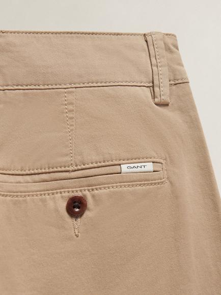 GANT Kids' Cotton Blend Chinos, Dark Khaki - view 2, Dark Khaki