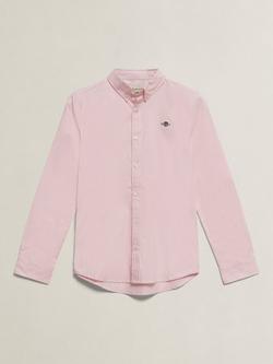 GANT Kids' Shield Long Sleeve Oxford Shirt, Light Pink, Light Pink