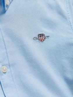 GANT Kids' Long Sleeve Oxford Cotton Shirt, Sky Blue - view 2, Sky Blue