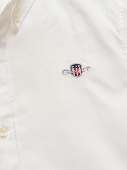 GANT Kids' Long Sleeve Oxford Shirt, White - view 2, White