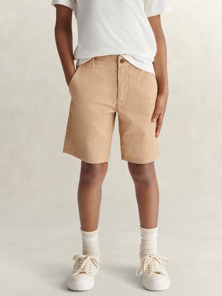 GANT Kids' Cotton Blend Chino Shorts, Dark Khaki, Dark Khaki